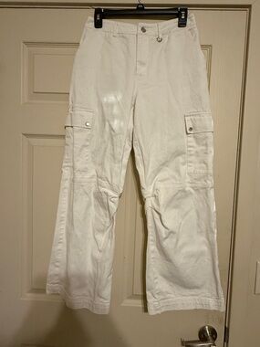Princess Polly Womens Pants Wide Leg Cargo Fallout Mid Rise Pants Sz 4